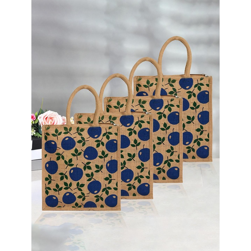 Kuber Industries Set Of 4 Printed Handheld Bags