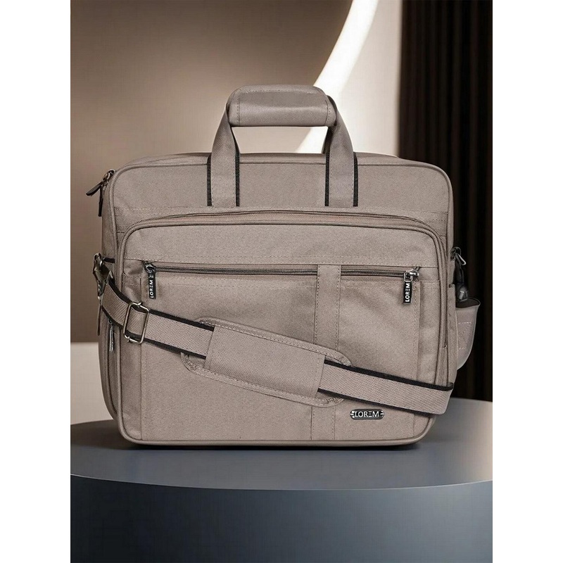 LOREM Textured Messenger Bag