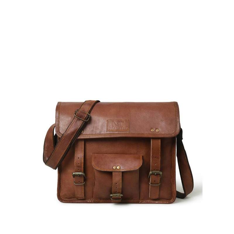 MaheTri Men Kendrick Daily Leather Messenger Bag