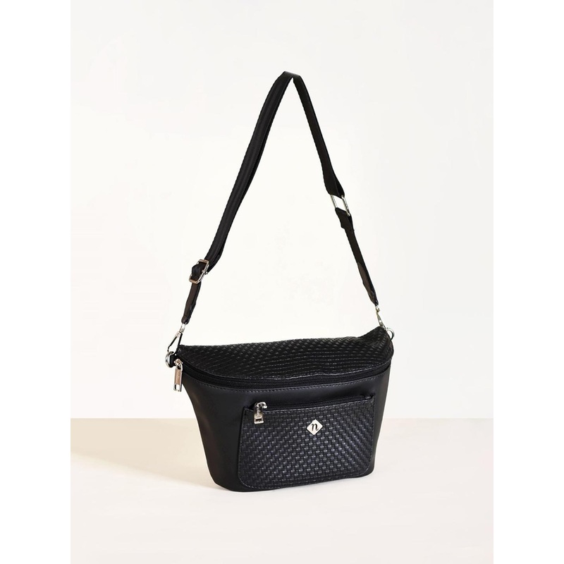 Nestasia Textured PU Structured Crossbody Bag