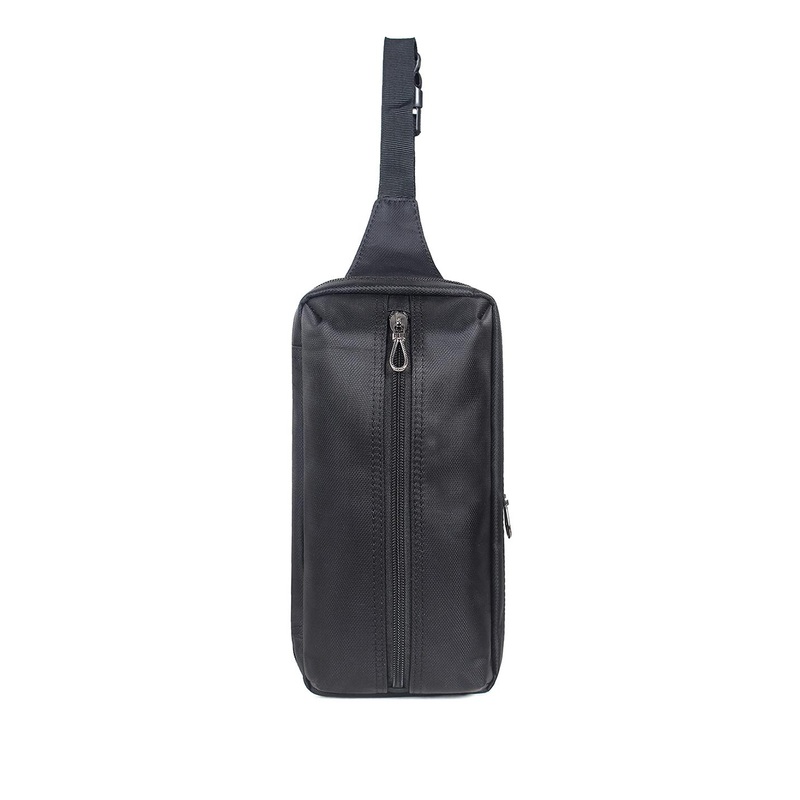 THE CLOWNFISH Black Structured Handheld Bag with Cut Work