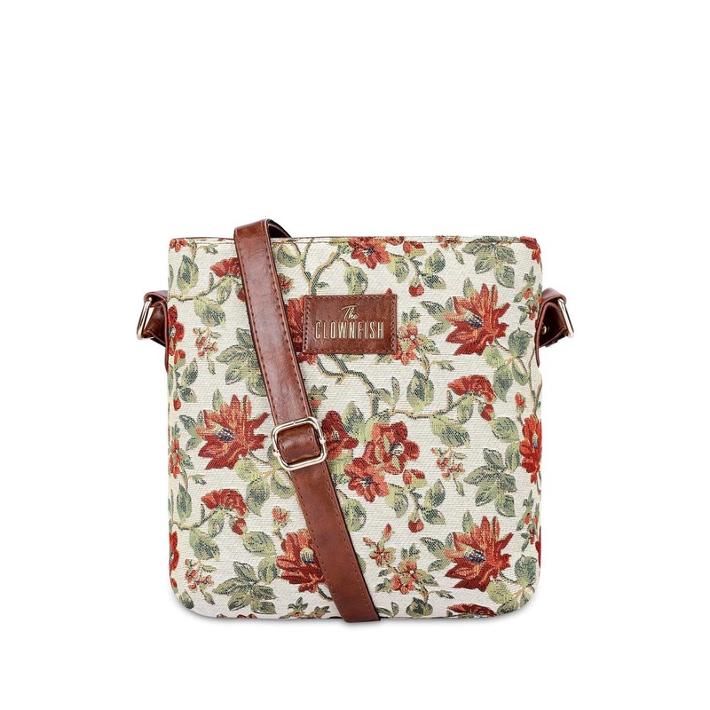THE CLOWNFISH Linda Floral Printed Sling Bag