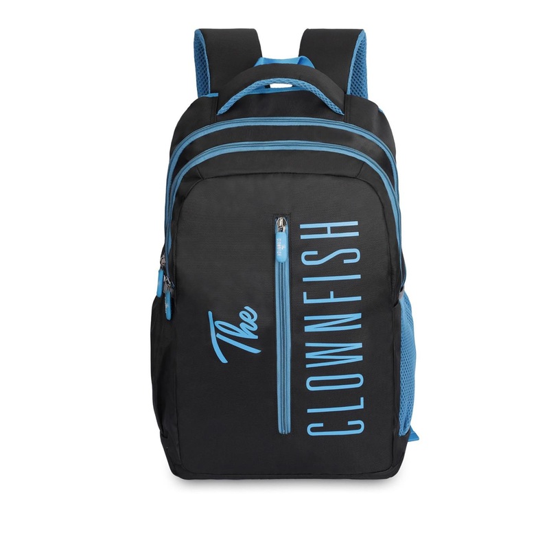 THE CLOWNFISH Unisex Typography Backpack
