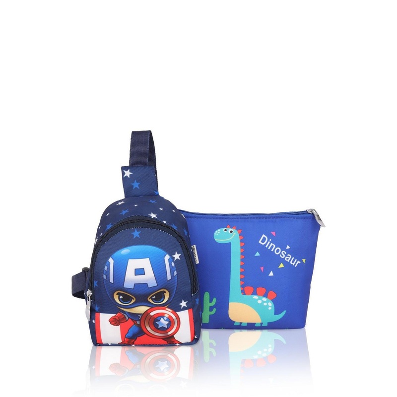 ECHOBOOMERS Unisex Graphic Printed Crossbody Sling Bag Backpack