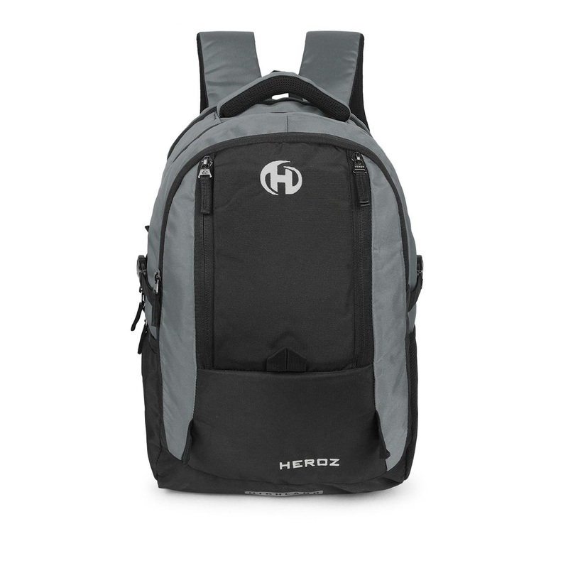 HEROZ Up To 18 Inch Brand Logo Colourblocked Backpacks