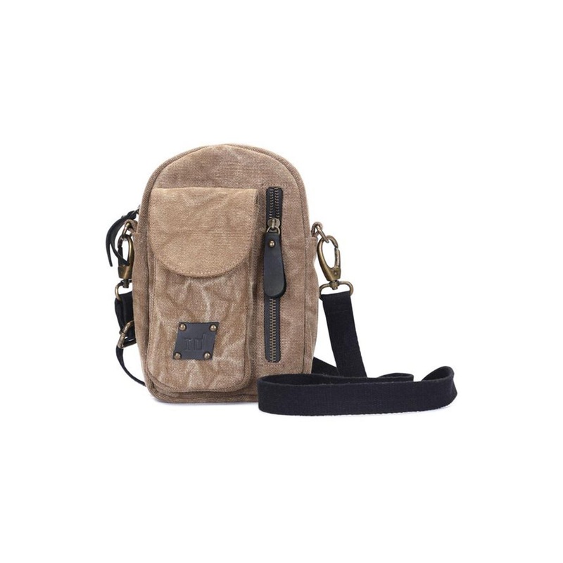 INDIVIDUAL DESIGN Acid Washed Canvas Cotton Blend Crossbody Bag