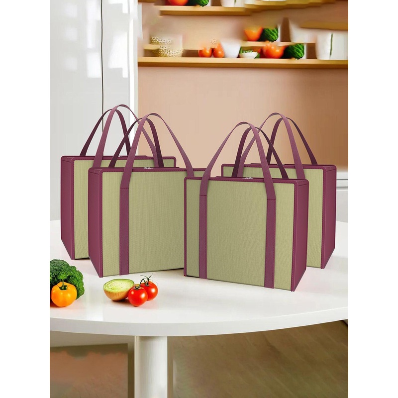 Kuber Industries Set of 4 Structured Tote Bags