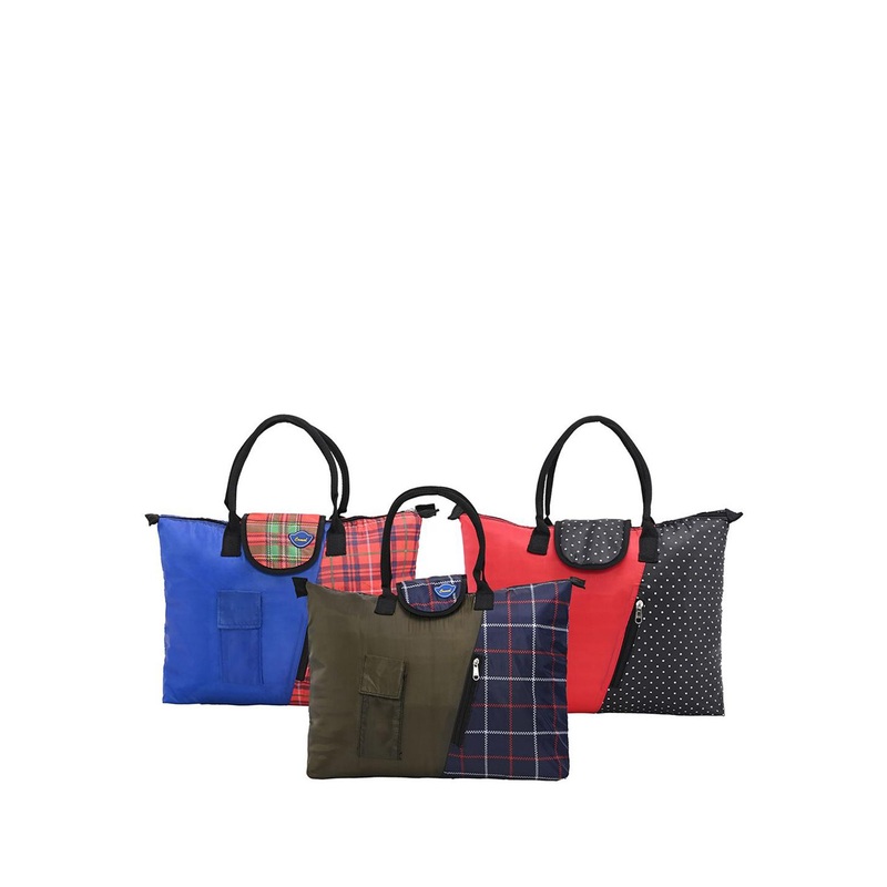 Kuber Industries Unisex Checked Structured Handheld Bags