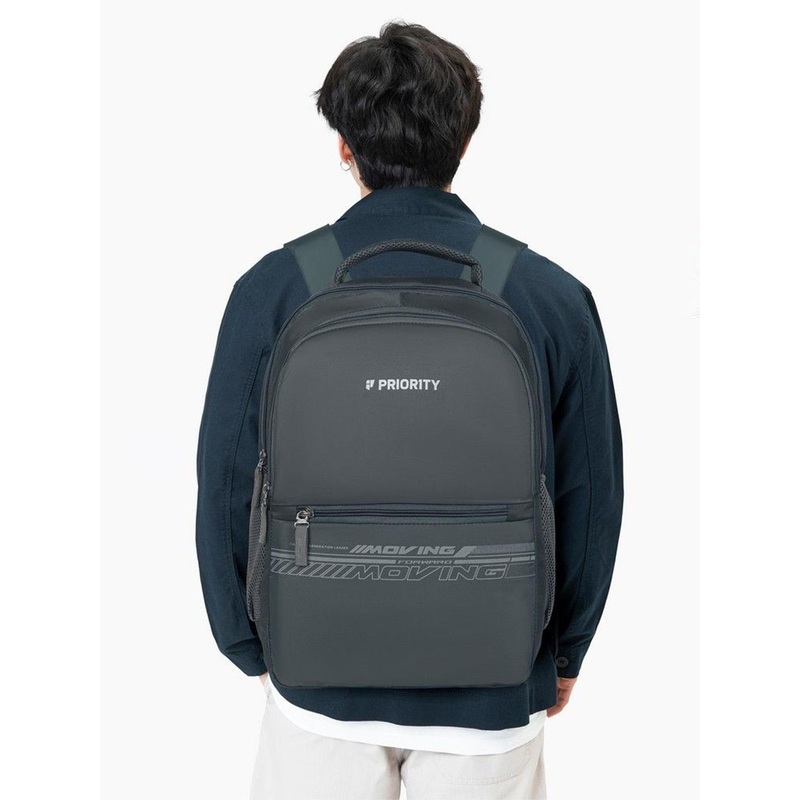 Priority Unisex Printed Backpack with Compression Straps