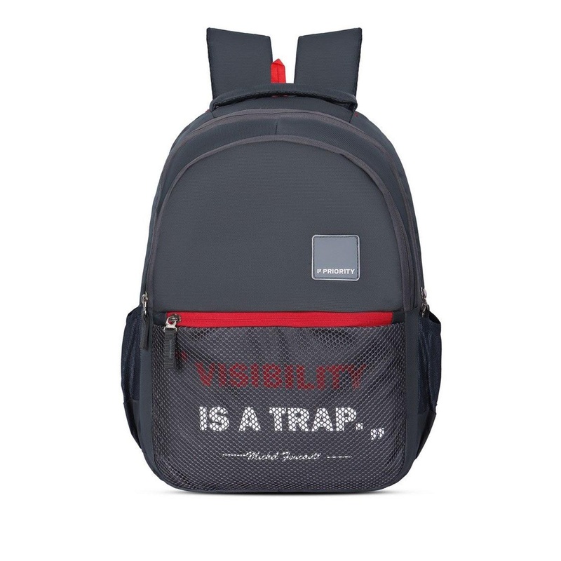Priority Unisex Typography Printed Backpack