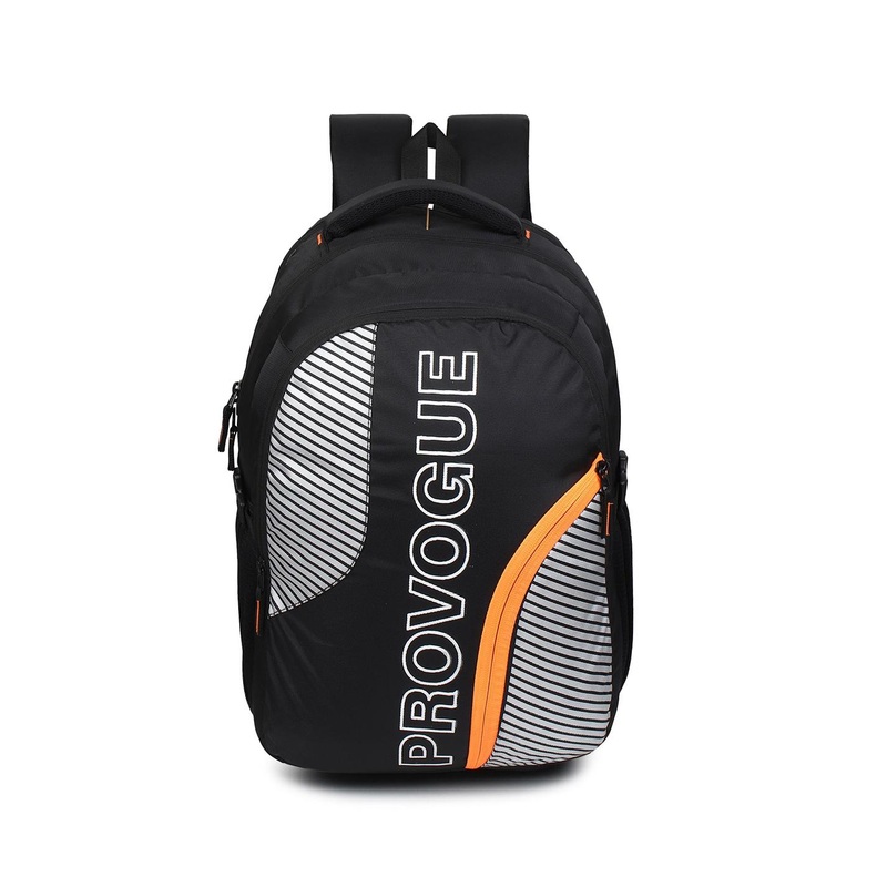 Provogue Unisex Brand Logo Printed Backpack with Compression Straps