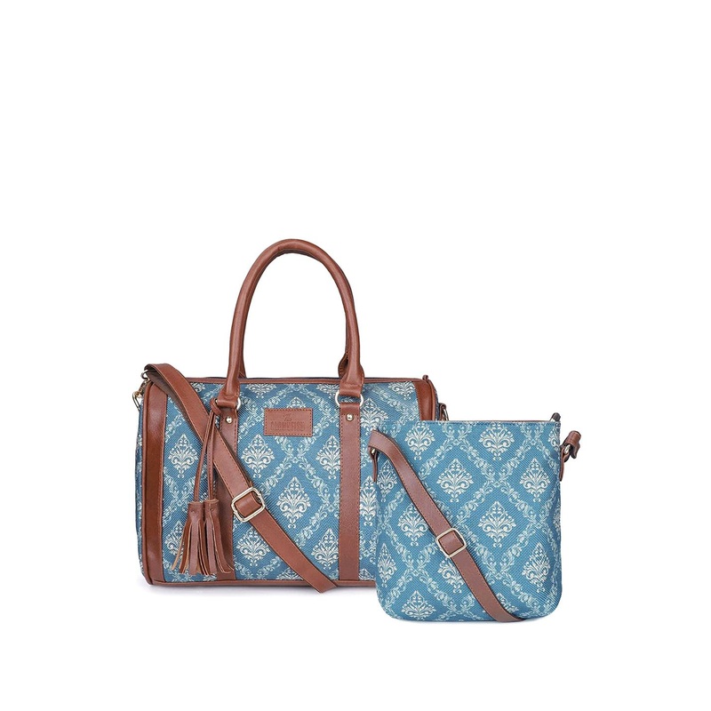 THE CLOWNFISH Printed Structured Handheld Bag With Sling Bag