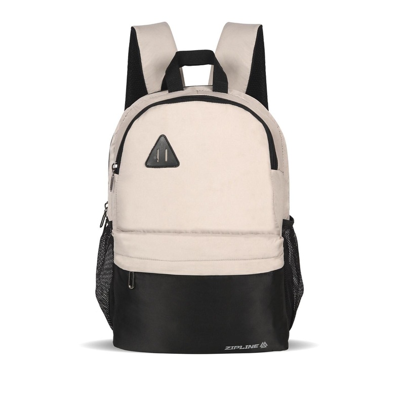 ZIPLINE Unisex Beige Backpack