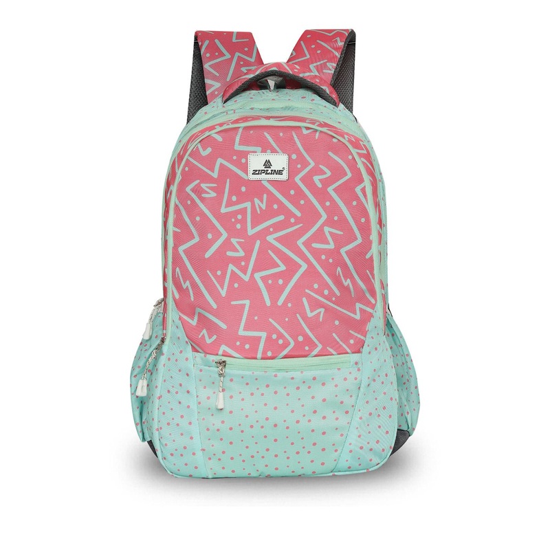 ZIPLINE Unisex Pink & Green Backpack