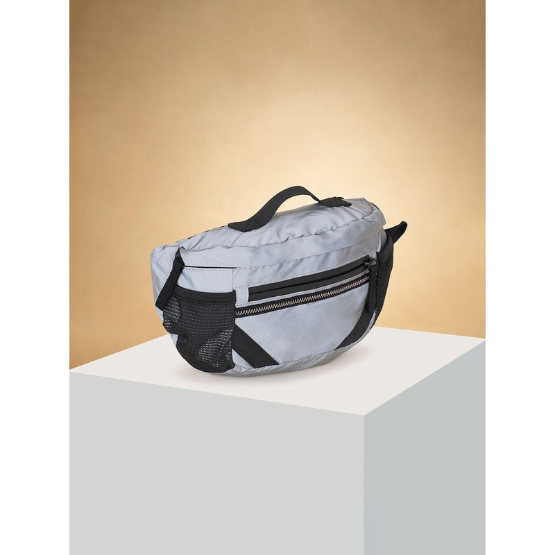 Ajile by Pantaloons Colourblocked Structured Sling Bag with Cut Work