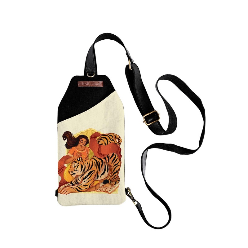 Kalankit Animal Printed Leather Crossbody Sling Bag