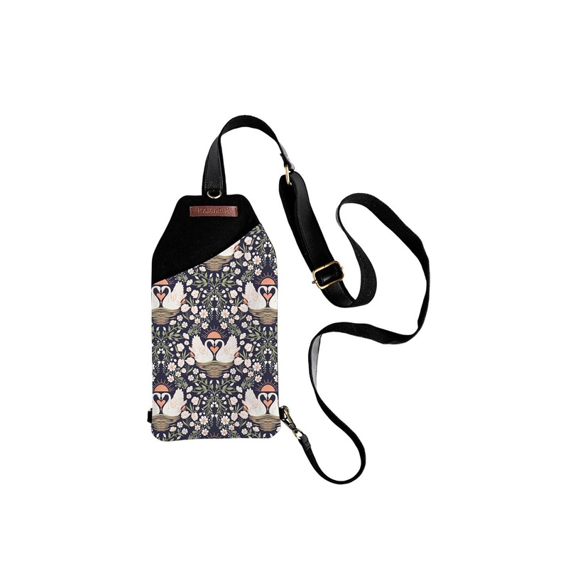 Kalankit Floral Printed Leather Crossbody Sling Bag
