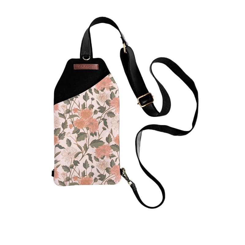 Kalankit Floral Printed Leather Sling Bag