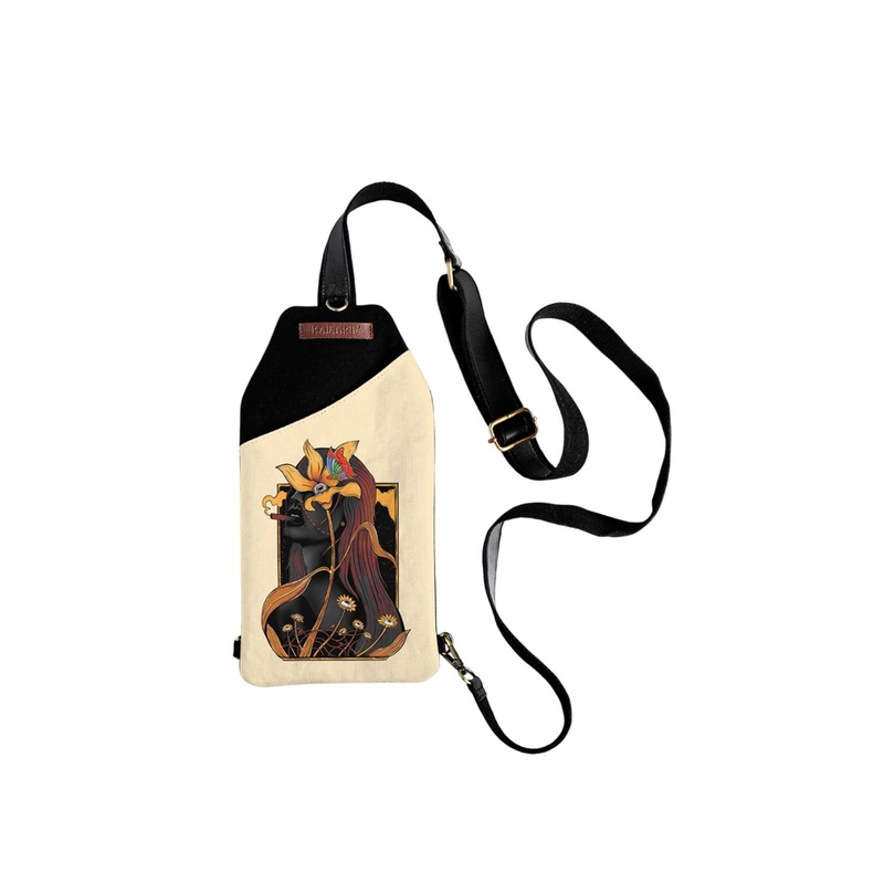 Kalankit Graphic Printed Leather Crossbody Sling Bag