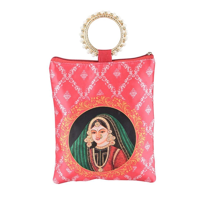 Kuber Industries 3 Pcs Silk Small Women Hand Bag Printed Shopper Tote Bag