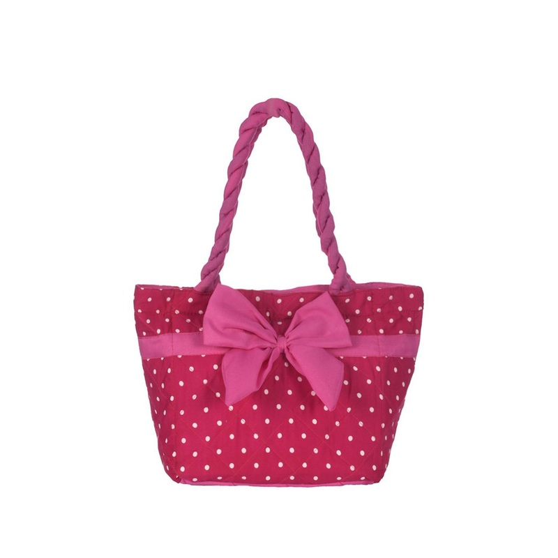 Kuber Industries Floral Printed Swagger Tote Bag with Applique