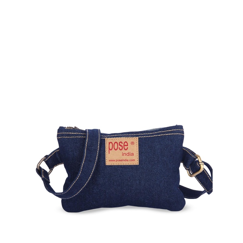 Pose india Unisex Brand Logo Printed Structured Cotton Sling Bag