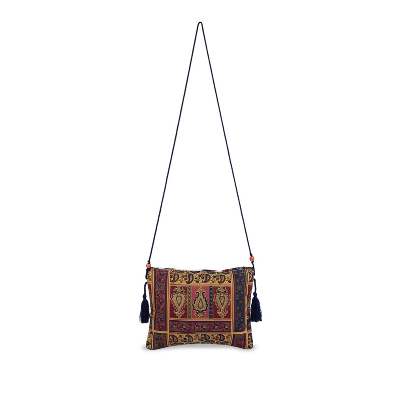 Pose india Unisex Ethnic Motifs Printed Crossbody Cotton Sling Bag