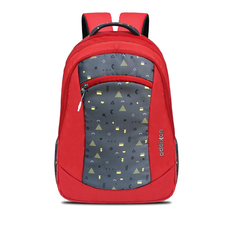 Addixon Unisex Geometric Printed Backpack with Compression Straps
