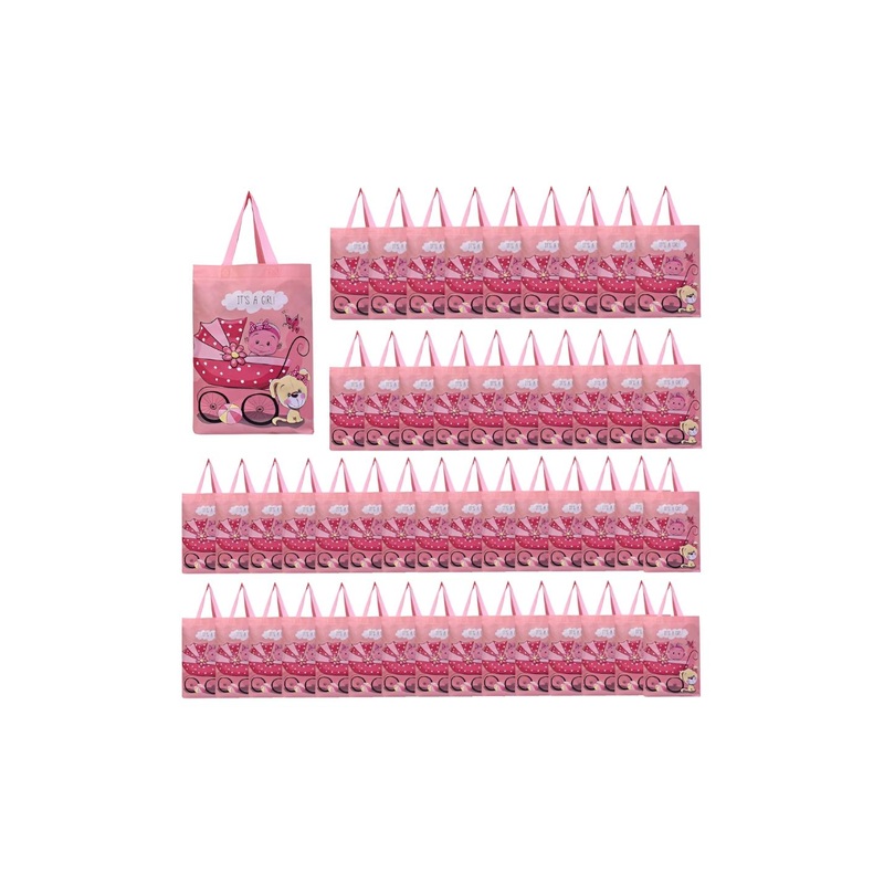 Aura Set Of 50 Graphic Printed Shopper Tote Bags