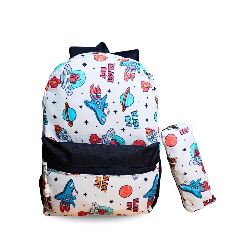 BAD HABIT Unisex Printed Backpack with Compression Straps