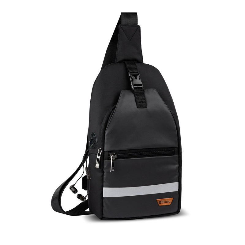 Elmira Unisex Yoke-Style Crossbody Shoulder Straps Water Resistant Backpack