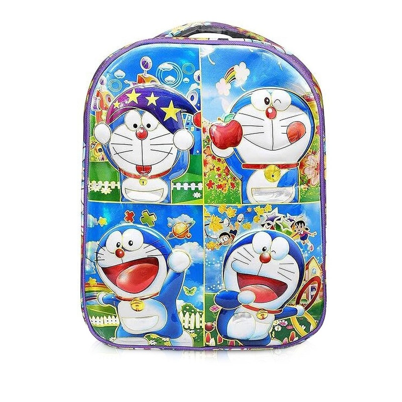 Stylbase Unisex Doremon Embellished Zip Casual Backpack