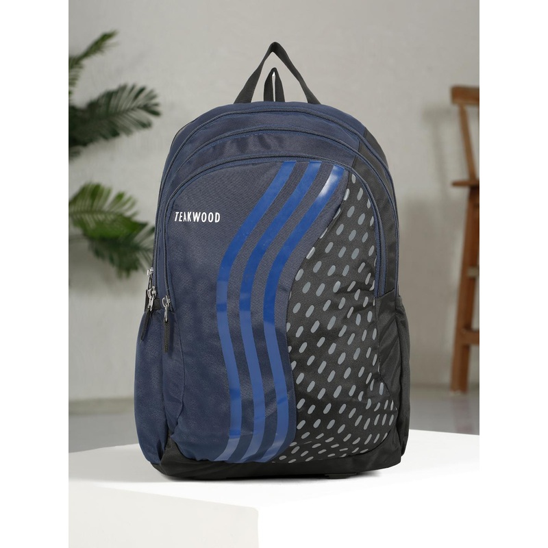 Teakwood Leathers Men Colourblocked Backpack