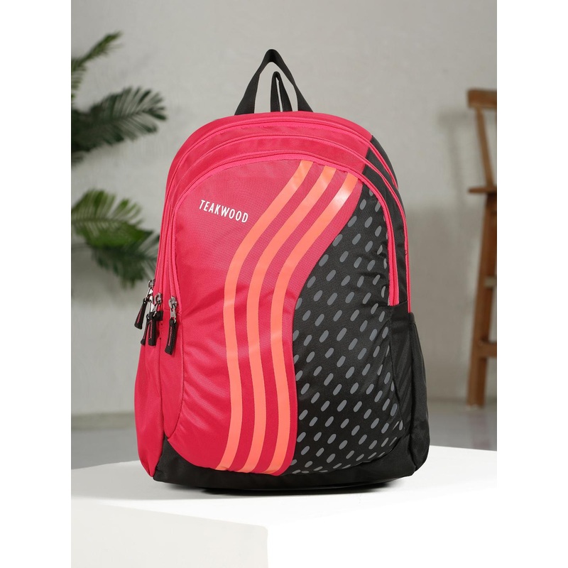 Teakwood Leathers Unisex Printed Colourblocked Laptop Backpack – 15\