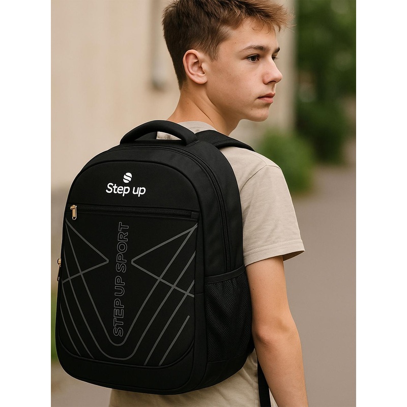 Vetocity Men Geometric Backpack with Compression Straps