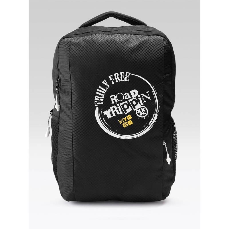 BAD HABIT Unisex Typography 18 Inch Laptop Backpack