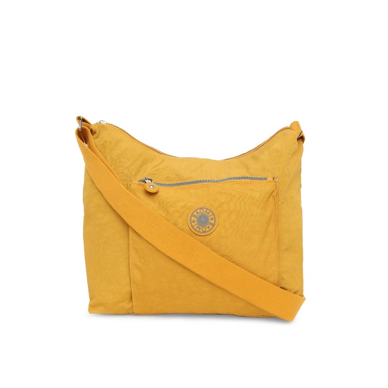 BAOMI Yellow Structured Sling Bag