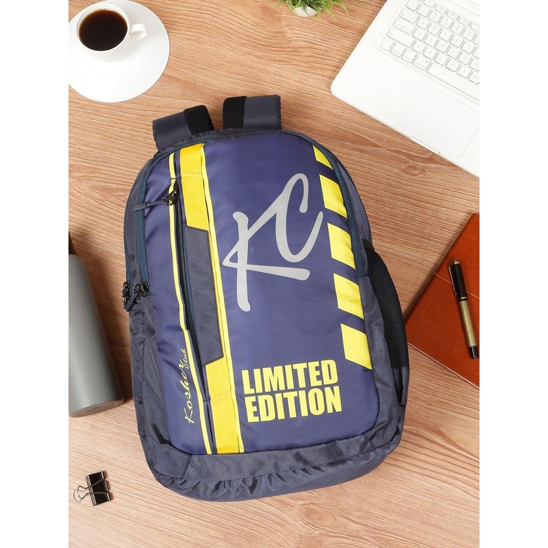 Kosher Unisex Blue Padded Laptop Backpack