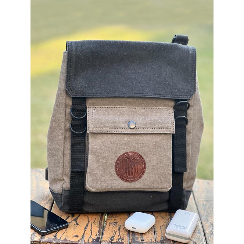 Mona B Canvas Textured Structured Satchel