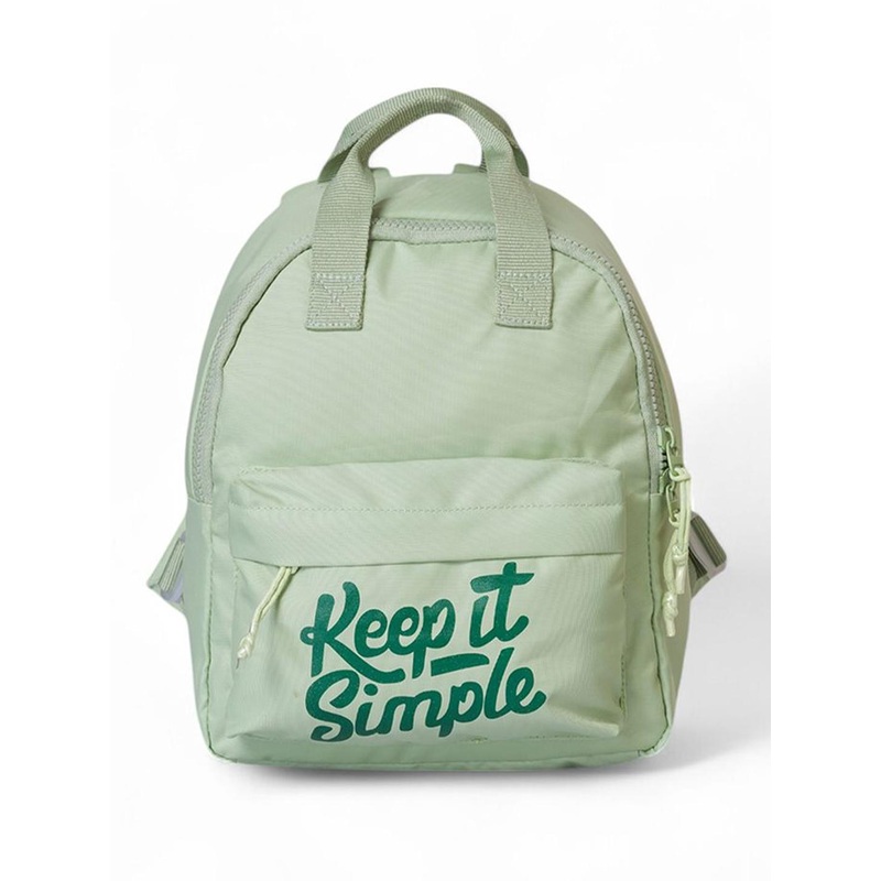 QIPS Unisex Typography Print Backpack