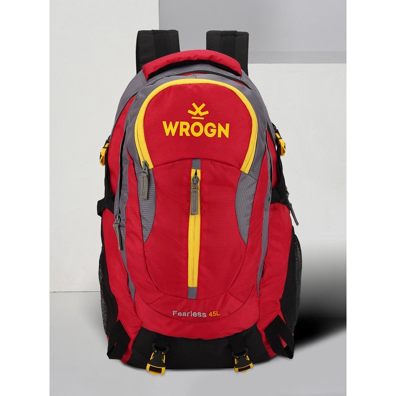 WROGN Water Resistant Brand Logo Backpack with Shoe Pocket