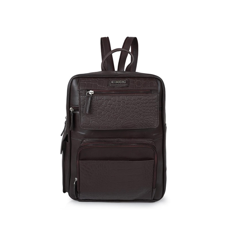 CIMONI Textured Leather Backpack 35 L