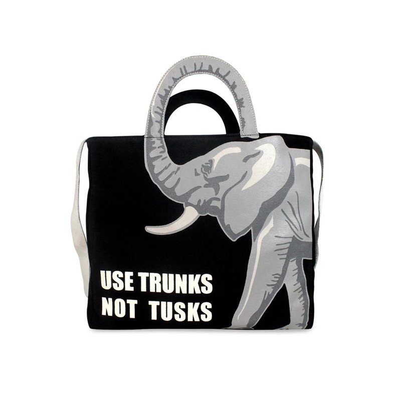 Colorbar Black Animal Printed Shopper Tote Bag