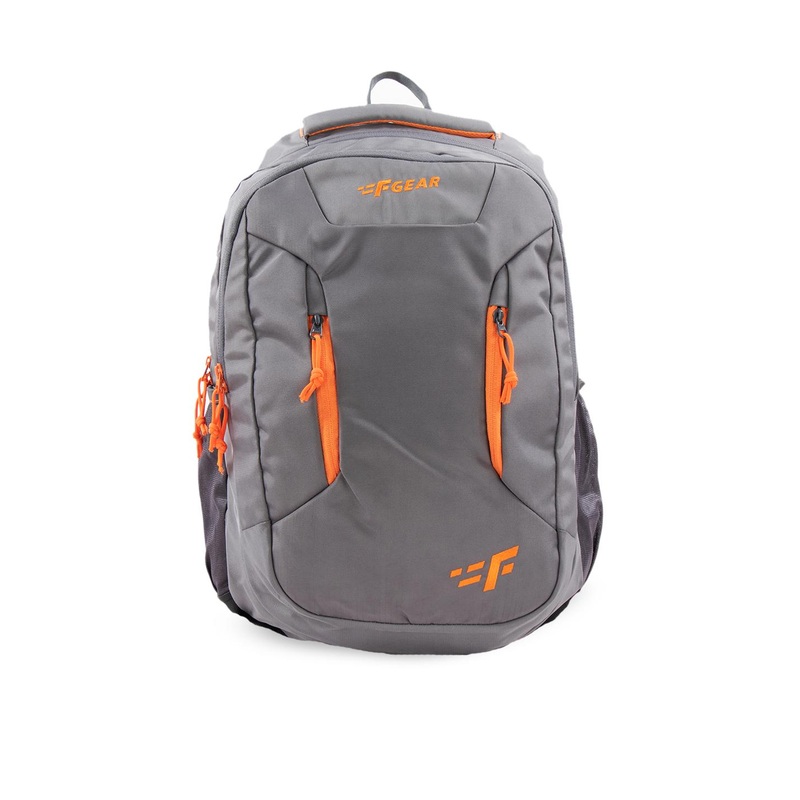 F Gear Unisex Grey Brand Logo Backpack