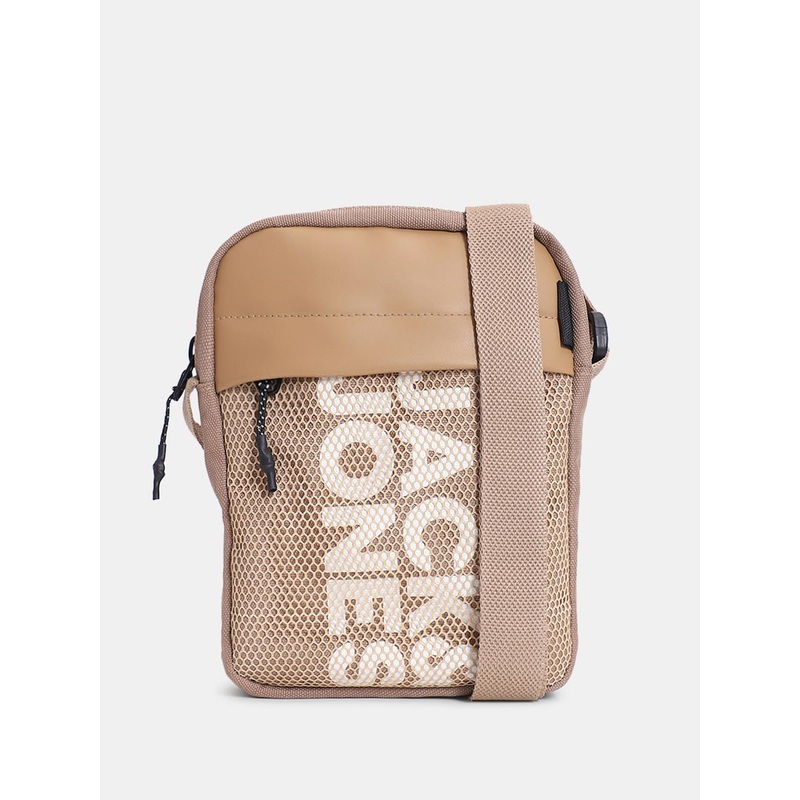 Jack & Jones Typography Printed Structured Sling Bag