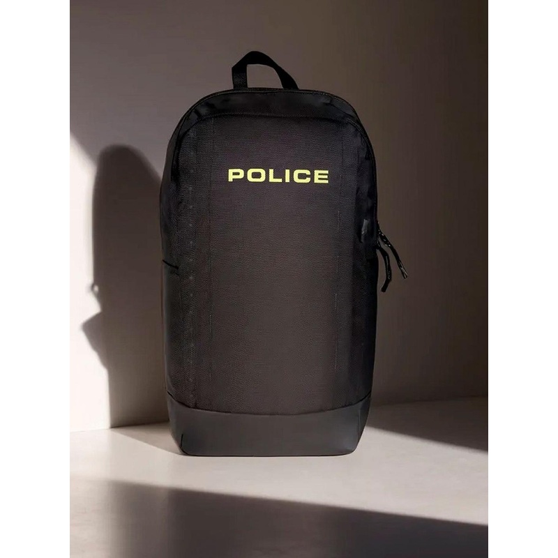 Police Unisex Brand Logo Contrast Detail Backpack
