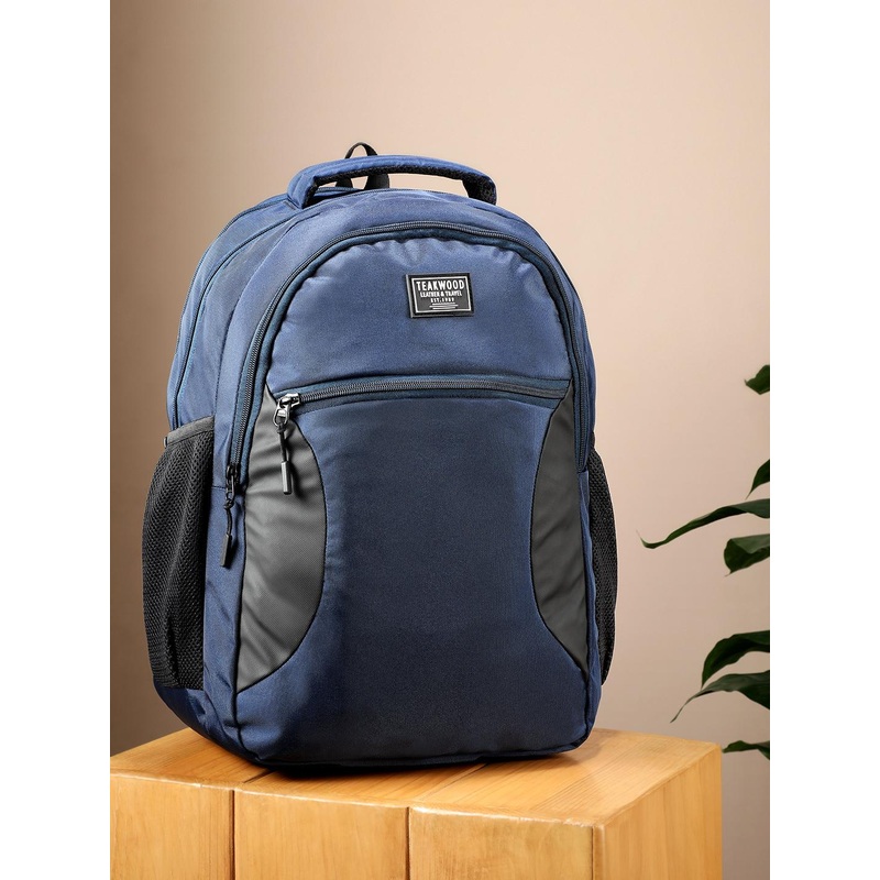 Teakwood Leathers Unisex Colourblocked Laptop Backpack – 15 Inches