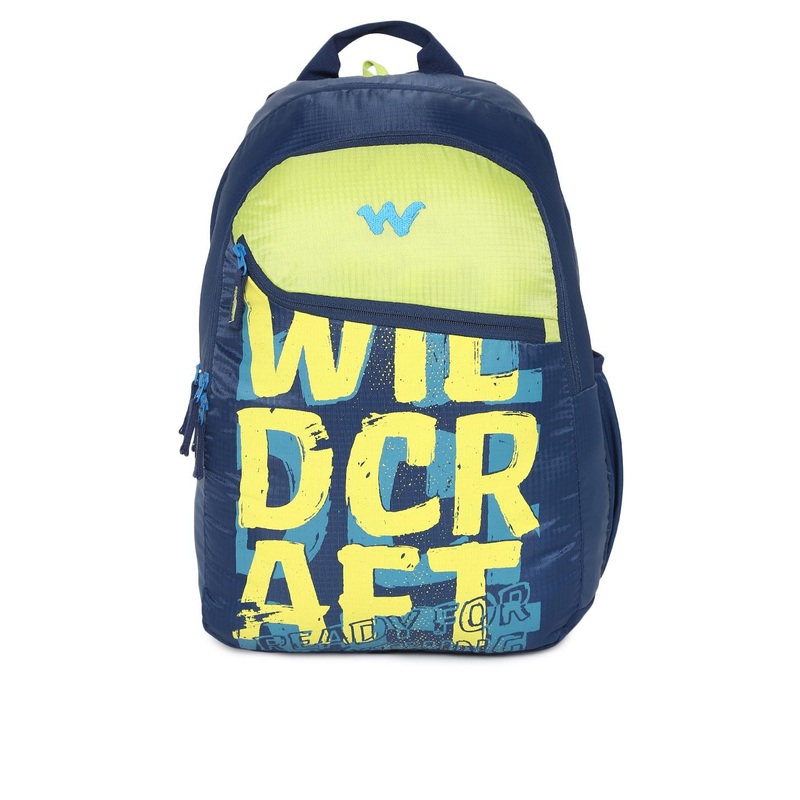 Wildcraft 3 Wild Unisex Blue & Yellow Graphic Backpack