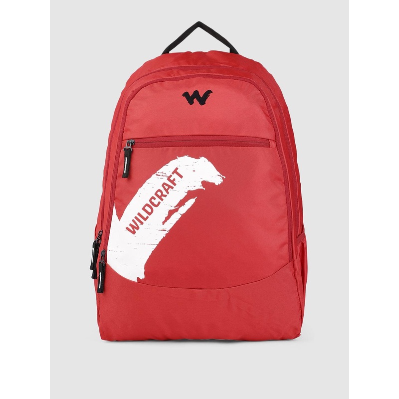 Wildcraft Unisex Red & White Brand Logo Printed Backpack