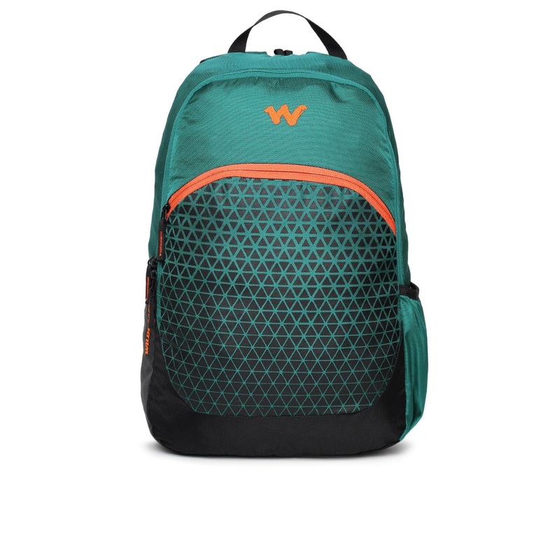 Wildcraft Unisex Teal & Black Geometric Backpack